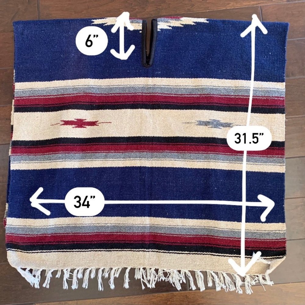 Handmade Woven Wool Poncho